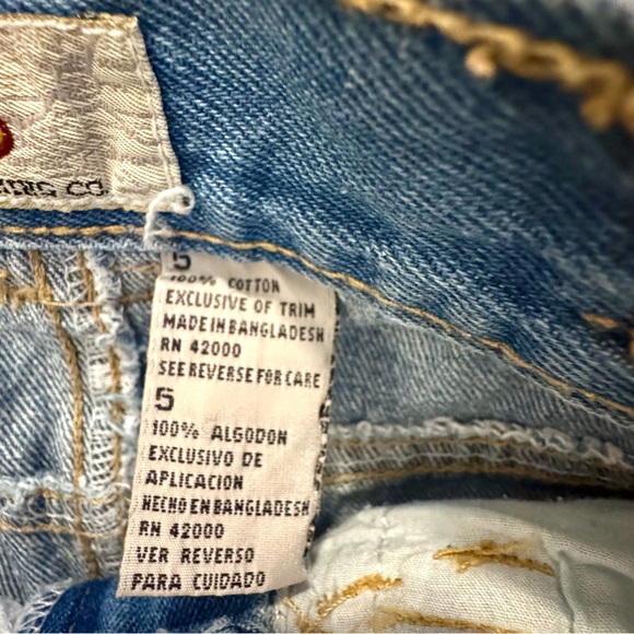 Vintage Route 66 Kids Jeans – Size 5, Tapered Leg, retro denim Pinstripe patch - Picture 3 of 3